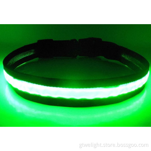 LED Flashing Safety Waist Belt Green